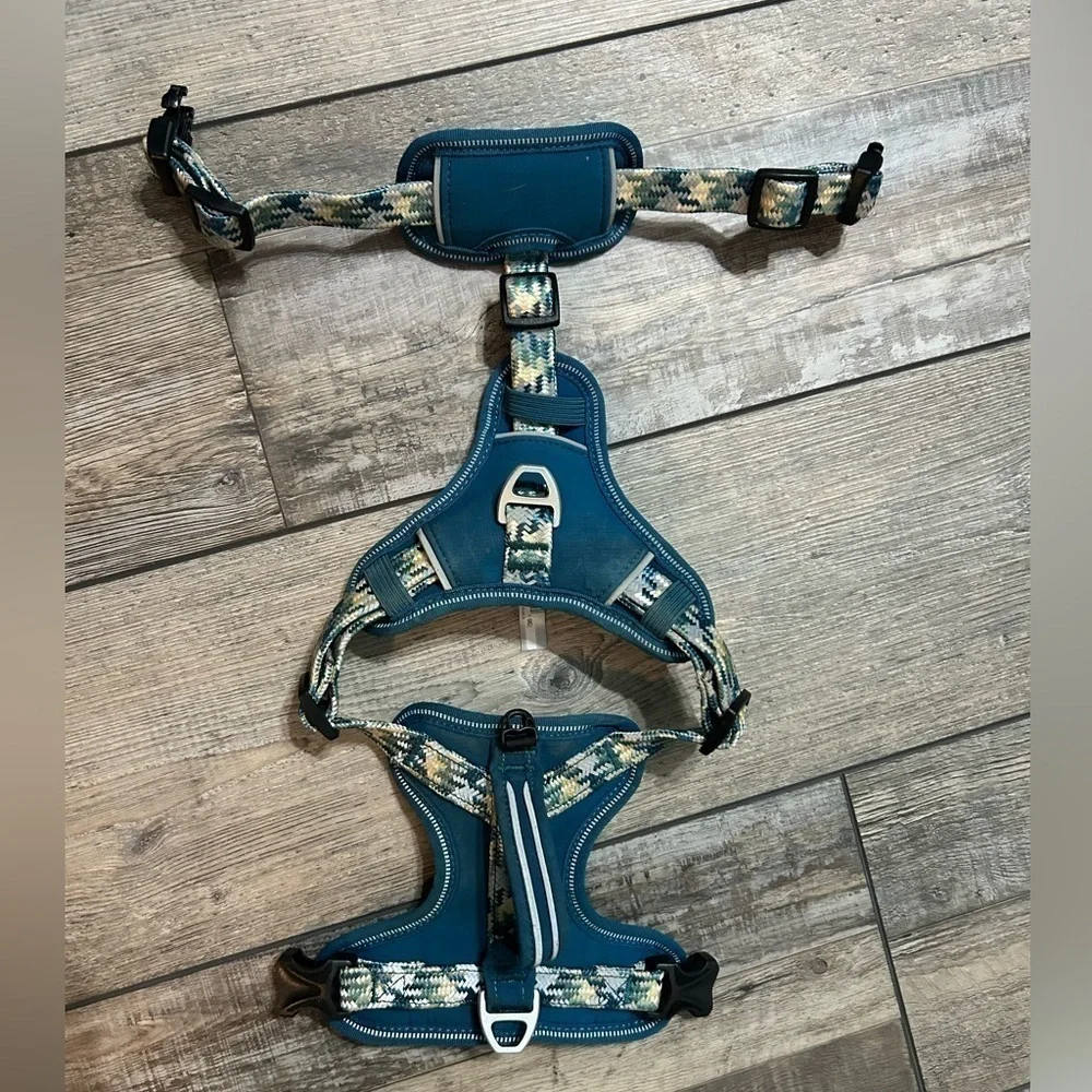 🐶 🐾🌲Acadia Trail teal dog harness